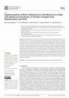 Research paper thumbnail of Implementation of Brief Admission by Self-Referral in Child and Adolescent Psychiatry in Sweden: Insights from Implementers and Staff