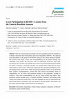 Research paper thumbnail of Article Local Participation in REDD+: Lessons from the Eastern Brazilian Amazon