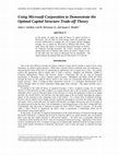 Research paper thumbnail of Using Microsoft Corporation to Demonstrate the Optimal Capital Structure Trade-off Theory