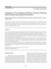 Research paper thumbnail of Techniques of nerve-sparing and potency outcomes following robot-assisted laparoscopic prostatectomy