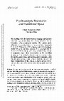 Research paper thumbnail of Psychoanalytic boundaries and transitional space