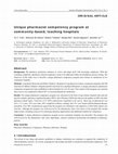 Research paper thumbnail of Unique pharmacist competency program at community-based, teaching hospitals