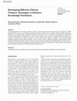 Research paper thumbnail of Developing Effective Clinical Trainers