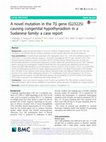 Research paper thumbnail of A novel mutation in the TG gene (G2322S) causing congenital hypothyroidism in a Sudanese family: a case report