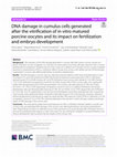 Research paper thumbnail of DNA damage in cumulus cells generated after the vitrification of in vitro matured porcine oocytes and its impact on fertilization and embryo development