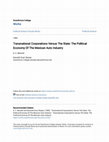 Research paper thumbnail of Transnational Corporations versus the State: The Political Economy of the Mexican Auto Industry