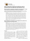 Research paper thumbnail of &lt;b&gt;Effect of replacement of sugarcane by oilseed press cakes in greenhouse gases and volatile fatty acids production &lt;i&gt;in vitro