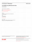 Research paper thumbnail of Accessibilité aux publications des États