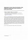 Research paper thumbnail of Optimisation of pulse shape discrimination using EJ299-33 for high energy neutron detection in proton beam therapy