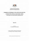 Research paper thumbnail of Examining the barriers to inclusive education for students with special educational needs. A case study of two primary schools in Mainland China