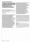 Research paper thumbnail of Author Correction: Dense sampling of bird diversity increases power of comparative genomics