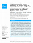 Research paper thumbnail of Complete mitochondrial genome sequences of the northern spotted owl (Strix occidentalis caurina) and the barred owl (Strix varia; Aves: Strigiformes: Strigidae) confirm the presence of a duplicated control region