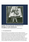 Research paper thumbnail of "Lunga vita al principe di Danimarca! Rileggere Carla Melazzini", «La letteratura e noi», 03/07/2024.