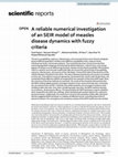 Research paper thumbnail of A reliable numerical investigation of an SEIR model of measles disease dynamics with fuzzy criteria