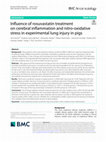 Research paper thumbnail of Influence of rosuvastatin treatment on cerebral inflammation and nitro-oxidative stress in experimental lung injury in pigs