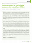 Research paper thumbnail of Instrumentos utilizados para avaliação psicológica de crianças hospitalizadas