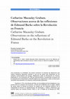 Research paper thumbnail of Estudio previo a Observaciones acerca de las reflexiones de Edmund Burke sobre la Revolución en Francia, Catharine Macaulay Graham