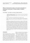 Research paper thumbnail of Effect of Reproductive Status on the Diet Composition of Wolverines (Gulo gulo) in Boreal Forests of Eastern Finland