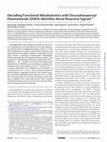 Research paper thumbnail of Decoding Functional Metabolomics with Docosahexaenoyl Ethanolamide (DHEA) Identifies Novel Bioactive Signals