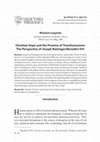 Research paper thumbnail of Wiesław Łużyński, Christian Hope and the Promise of Transhumanism: The Perspective of Joseph Ratzinger/Benedict XVI