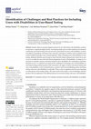 Research paper thumbnail of Identification of Challenges and Best Practices for Including Users with Disabilities in User-Based Testing