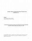 Research paper thumbnail of Weather, Climate, and Agricultural Disaster Payments in the Southeastern U.S