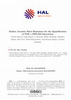 Research paper thumbnail of Surface Acoustic Wave Biosensors for the Quantification of TNF-α/SPD-304 Interaction