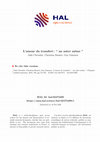 Research paper thumbnail of L’amour du transfert : « un autre même »