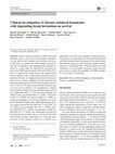 Research paper thumbnail of Clinical investigation of chronic subdural hematoma with impending brain herniation on arrival