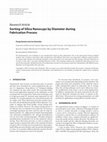 Research paper thumbnail of Sorting of Silica Nanocups by Diameter during Fabrication Process