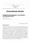 Research paper thumbnail of Audiência de mediação e conciliação - Art. 334 do CPC