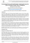 Research paper thumbnail of Environmental Stress and Social Dynamics: Analyzing the Long term Effects of Rohingya Refugee Influx in Bangladesh