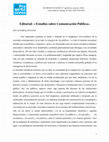 Research paper thumbnail of Editorial: "Estudios sobre Comunicación Pública"