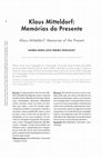 Research paper thumbnail of Klaus Mitteldorf: memórias do presente