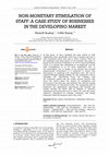 Research paper thumbnail of Non-monetary stimulation of staff: A case study of businesses in the developing market