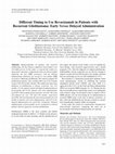 Research paper thumbnail of Different Timing to Use Bevacizumab in Patients with Recurrent Glioblastoma: Early Versus Delayed Administration