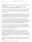 Research paper thumbnail of Feministisk kamp efter gerillalivet i Farc