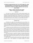 Research paper thumbnail of Student Perception of Accountability and Transparency of Financial Management Political Party in the Context of Local Election