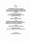 Research paper thumbnail of “Implementación del Sistema Smed al Proceso de Impresión Flexográfica en la Empresa de Plásticos Sunchodesa”