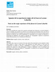 Research paper thumbnail of Apuntes de la experiencia trágica de la frase en Lacoue-Labarthe