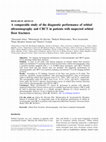 Research paper thumbnail of A comparable study of the diagnostic performance of orbital ultrasonography and CBCT in patients with suspected orbital floor fractures