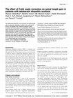 Research paper thumbnail of The effect of Cobb angle correction on spinal length gain in patients with adolescent idiopathic scoliosis