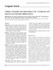 Research paper thumbnail of Diabetic retinopathy and nephropathy in Fiji: Comparison with data from an Australian diabetes centre