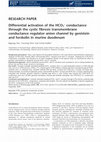 Research paper thumbnail of Differential activation of the HCO3- conductance through the cystic fibrosis transmembrane conductance regulator anion channel by genistein and forskolin in murine duodenum