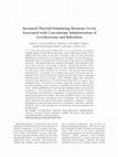 Research paper thumbnail of Increased Thyroid-Stimulating Hormone Levels Associated with Concomitant Administration of Levothyroxine and Raloxifene