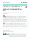 Research paper thumbnail of Left-ventricular diastolic dysfunction in Korean children with chronic kidney disease: data from the KNOW-Ped CKD study