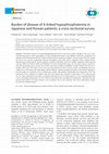 Research paper thumbnail of Burden of disease of X-linked hypophosphatemia in Japanese and Korean patients: a cross-sectional survey