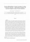 Research paper thumbnail of Congrès GIS MOMM 2025. Appel à contribution pour l'atelier : Pensée philosophique et pensée mystique en islam, au-delà des binarités / Philosophical thought and mystical thought in Islam, beyond binarities