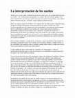 Research paper thumbnail of La interpretacion de los suenos