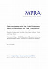 Research paper thumbnail of Procrastination and the non‐monotonic effect of deadlines on task completion